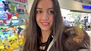 Cumwalk in Public Shopping Mall