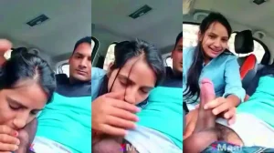 Hindi காதலி Blowjob MMS