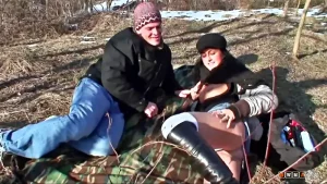 The Cold Weather Will Not Stop This Couple To Fuck