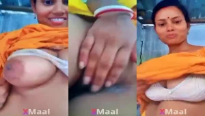 Village மனைவி பெரிய காட்டும் Tits மற்றும் புஸ்ஸி MMS