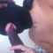 Masked Arab hoochie enjoying interracial oral sex
